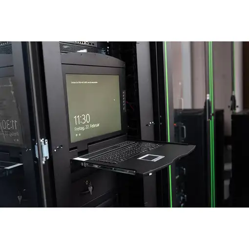 Digitus Consola modular con TFT de 19" (48,3 cm), KVM de 1 puertos y panel táctil,