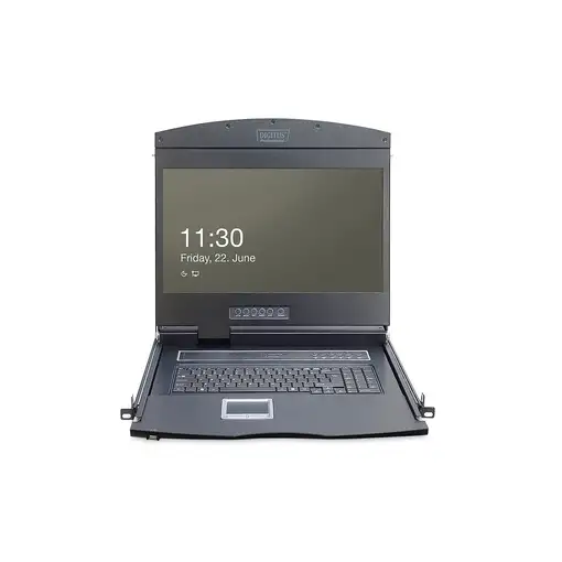 Digitus Consola modular con TFT de 19" (48,3 cm), KVM de 1 puertos y panel táctil,