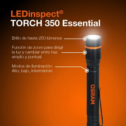 Linterna tipo antorcha OSRAM LEDinspect TORCH 250 ESSENTIAL