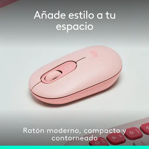 Logitech POP Mouse, ratón inalámbrico Bluetooth compacto y portátil con botones pr