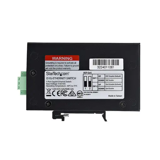 StarTech.com Switch Ethernet Industrial de 5 Puertos no Gestionado IP30 - Ethernet