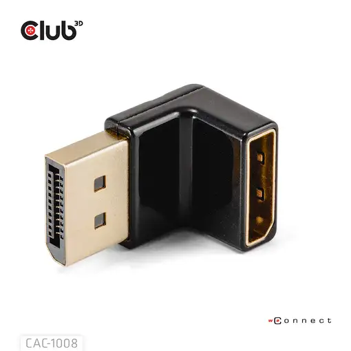 CLUB3D CAC-1008 cambiador de género para cable DisplayPort Negro