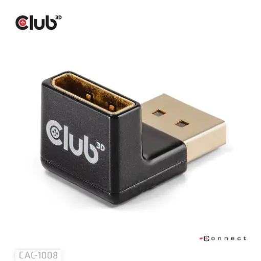 CLUB3D CAC-1008 cambiador de género para cable DisplayPort Negro