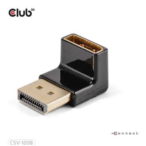 CLUB3D CAC-1008 cambiador de género para cable DisplayPort Negro