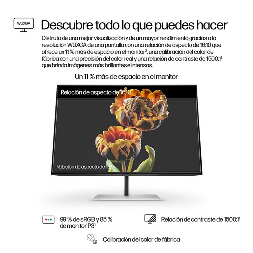 HP Monitor Pro de la serie 7 de 24 pulgadas con resolución WUXGA