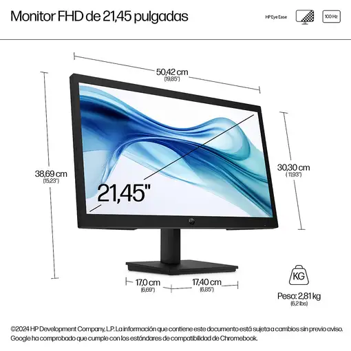 HP Monitor FHD Series 3 Pro de 21,45 pulgadas