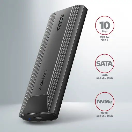Axagon EEM2-GTS2 caja para disco duro externo Caja externa