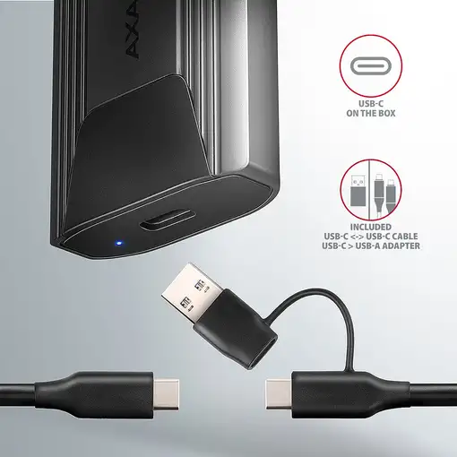 Axagon EEM2-GTS2 caja para disco duro externo Caja externa