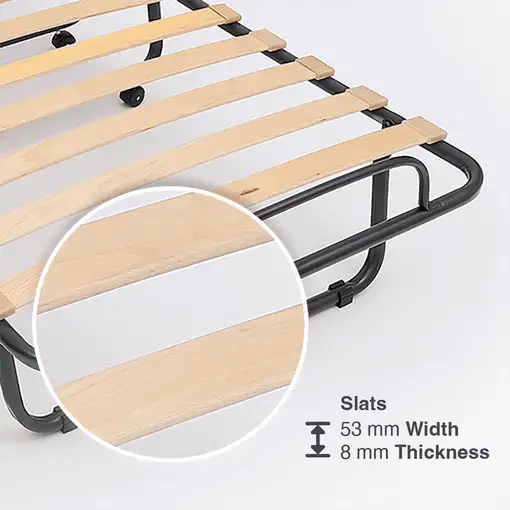 The White Stone Cama plegable con colchón 80x190 cm en waterfoam