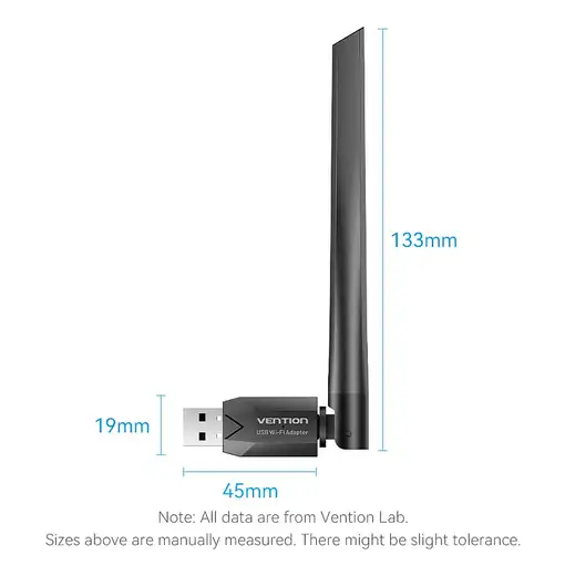 Vention KDTB0 adaptador y tarjeta de red WLAN 633 Mbit/s