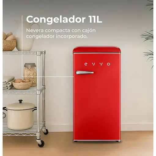 Frigoríficos dos puertas Independiente 95 L Rojo F26R EVVO