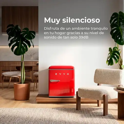 EVVO F20 Retro frigorífico Independiente 45 L Rojo