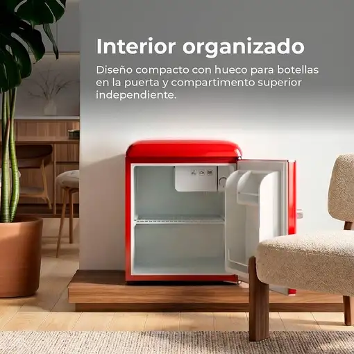 EVVO F20 Retro frigorífico Independiente 45 L Rojo