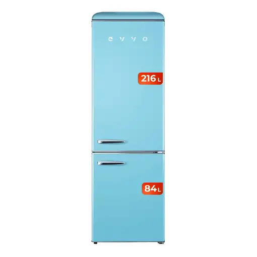 Frigorífico combi Evvo F55BL Retro Azul Pastel Frigorífico combi Evvo F55BL Retro Azul Pastel