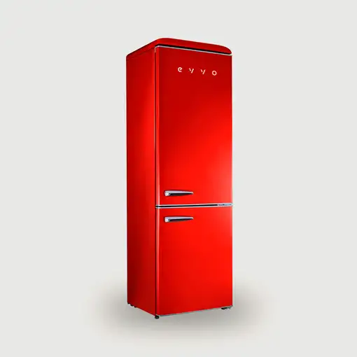 Frigorífico combi Evvo F55BL Retro Azul Pastel