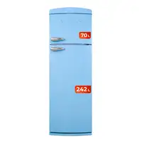 Frigorífico 2 puertas azul, 312 L, 179.5x60 cm, F50BL Retro EVVO Frigorífico 2 puertas azul, 312 L, 179.5x60 cm, F50BL Retro EVVO