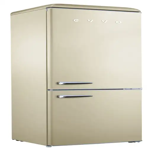 Frigorífico combi Evvo F55BG Retro Beige
