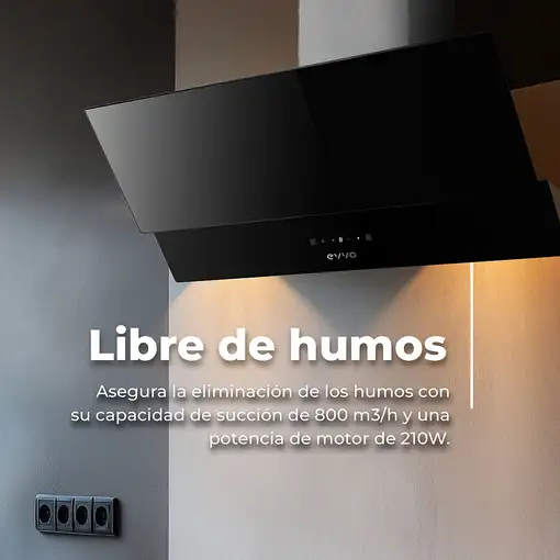 EVVO CE47 De pared Negro 882 m³/h