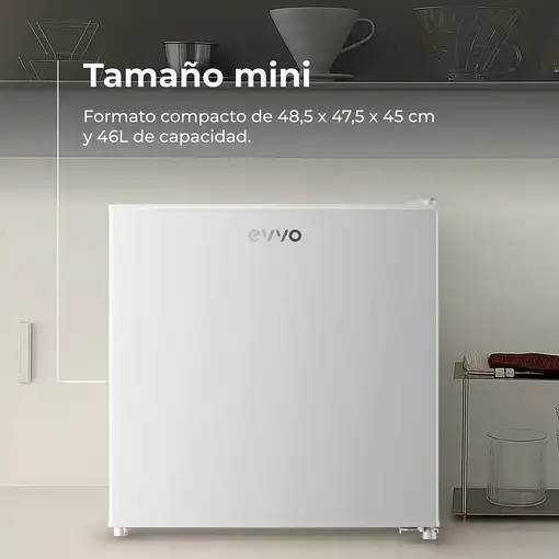 Nevera pequeña Blanca, 46 L, 48.8 cm de alto, F22 WH EVVO