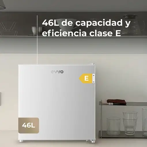 Nevera pequeña Blanca, 46 L, 48.8 cm de alto, F22 WH EVVO