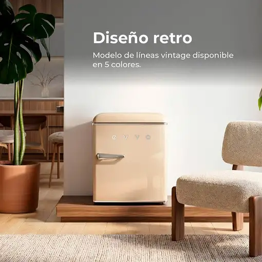 EVVO F20 Retro frigorífico Independiente 45 L Beige