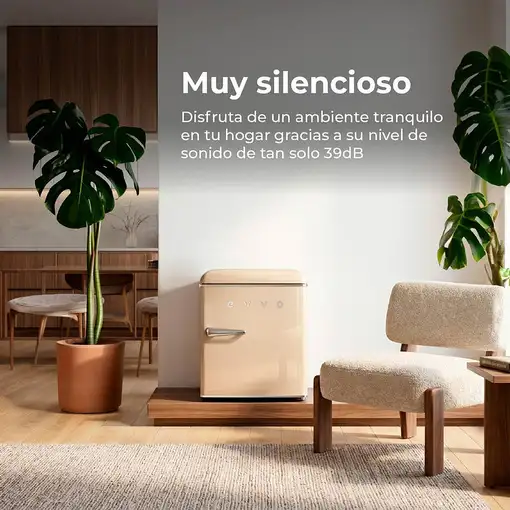 EVVO F20 Retro frigorífico Independiente 45 L Beige