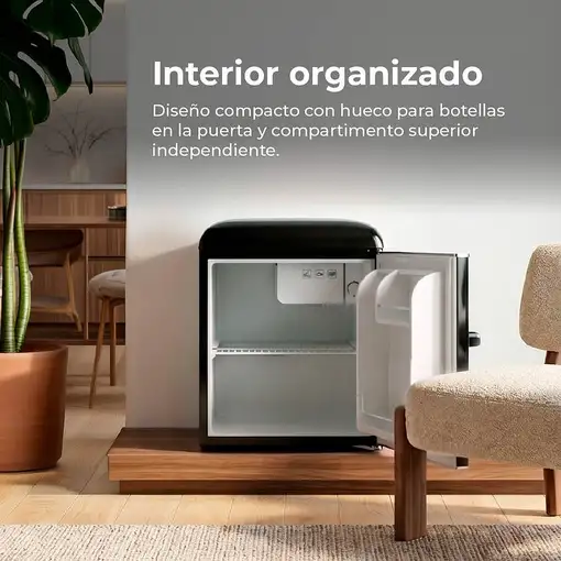 EVVO F20 Retro frigorífico Independiente 45 L Negro
