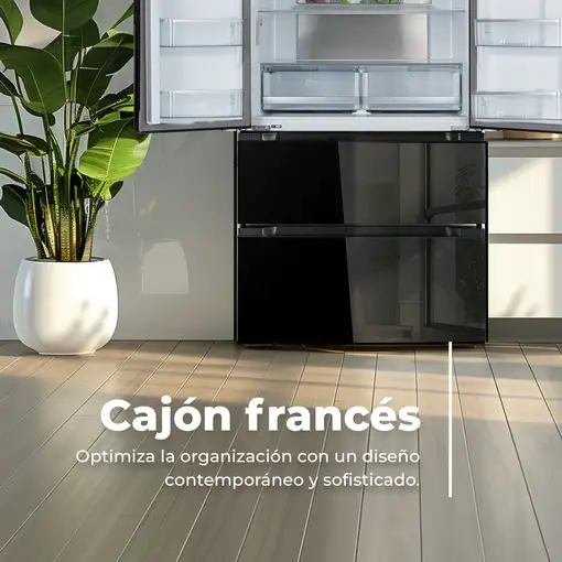 Frigorífico Francés EVVO F80B Glass V2