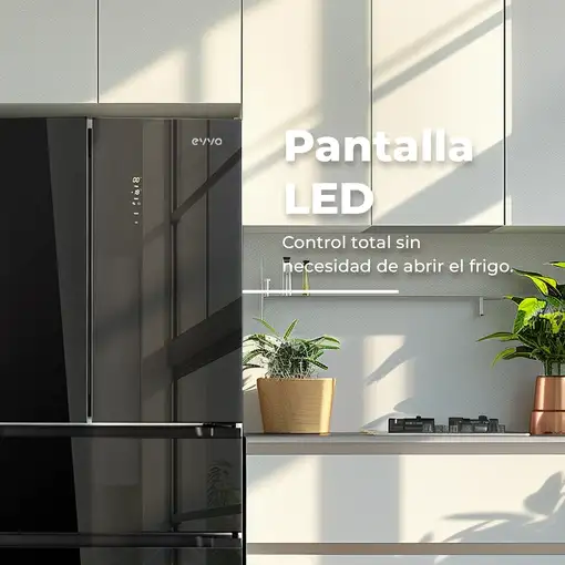 Frigorífico Francés EVVO F80B Glass V2