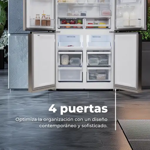 Frigorífico 4 puertas EVVO F100B Glass V2