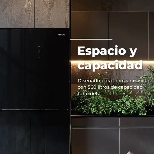 Frigorífico 4 puertas EVVO F100B Glass V2