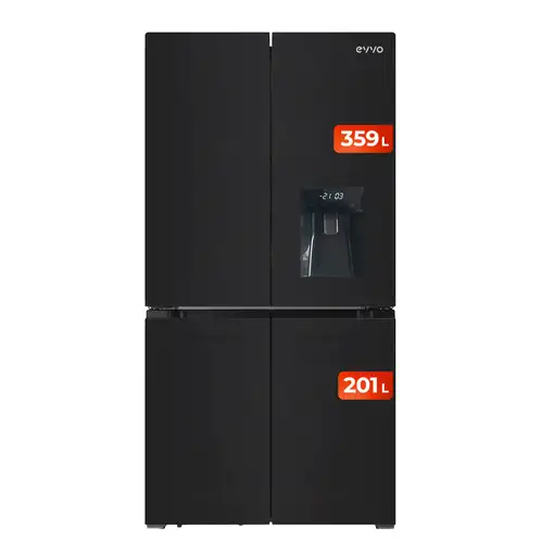 Frigorífico 4 puertas EVVO F100B Glass Aqua