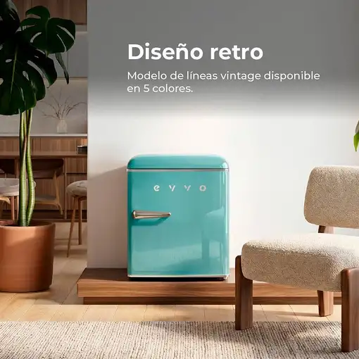 EVVO F20 Retro frigorífico Independiente 45 L Azul