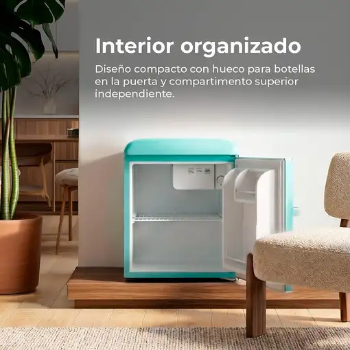 EVVO F20 Retro frigorífico Independiente 45 L Azul