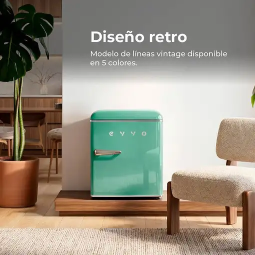 EVVO F20 Retro frigorífico Independiente 45 L Verde