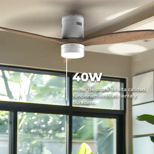 Ventilador de techo EVVO V551 Wood Wifi