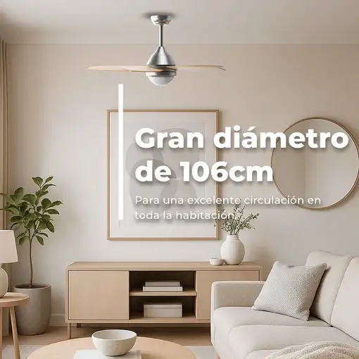 Ventilador de techo EVVO V416 Wood