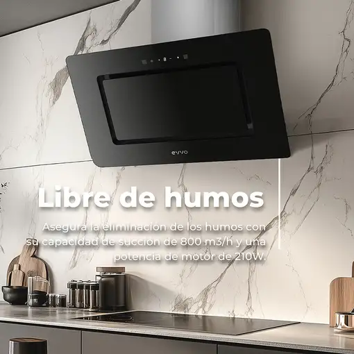 EVVO CE43 De pared Negro 818 m³/h
