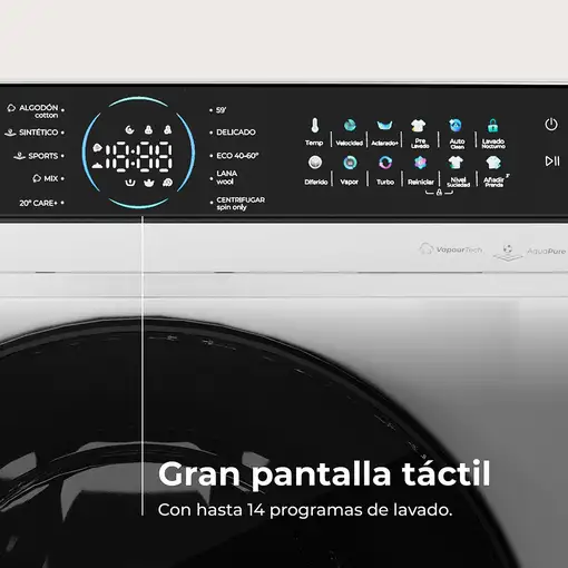 Lavadora blanca 12 kg, 1350 Rpm, Supernova U12 EVVO