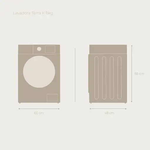 Lavadora carga frontal 8 kg 1200 RPM Blanco W1K08W25A EVVO