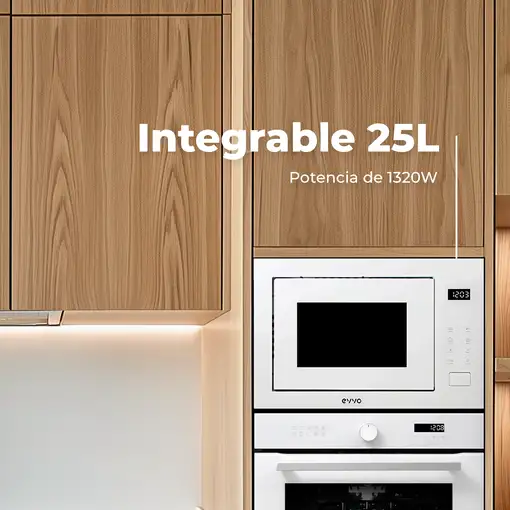 Microondas integrable EVVO Mi45 Glass Bl