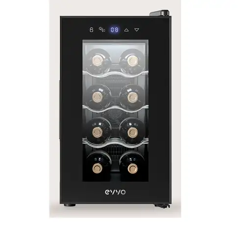 EVVO VT8 Nevera de vino Independiente Negro 8 botella(s) EVVO VT8 Nevera de vino Independiente Negro 8 botella(s)
