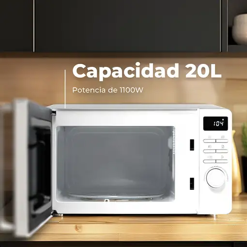 EVVO M20 Negro Microondas combinado Encimera 20 L 1100 W