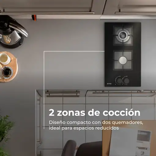 Placa de Gas V35 Glass