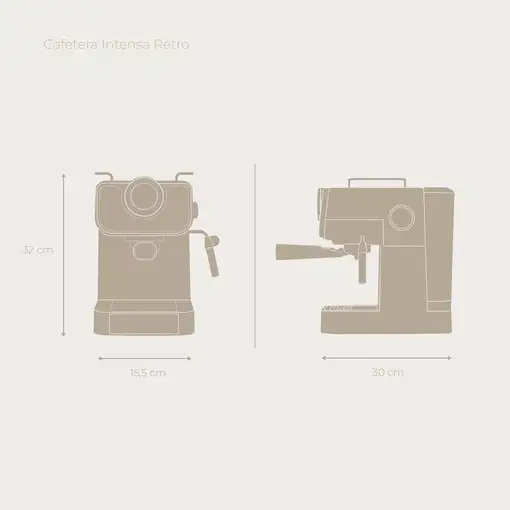 Cafetera Espresso EVVO Intensa Retro Negro