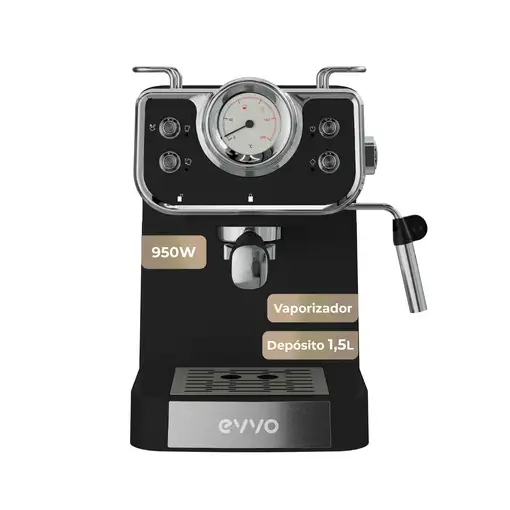 Cafetera Espresso EVVO Intensa Retro Negro Cafetera Espresso EVVO Intensa Retro Negro