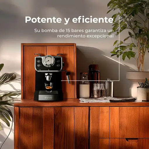 Cafetera Espresso EVVO Intensa Retro Negro