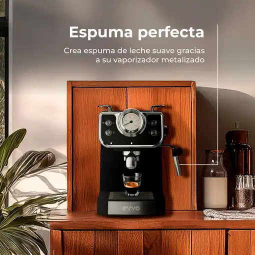 Cafetera Espresso EVVO Intensa Retro Negro