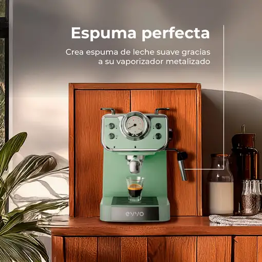 Cafetera Espresso EVVO Intensa Retro Verde