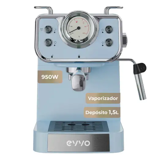 Cafetera Espresso EVVO Intensa Retro Blue